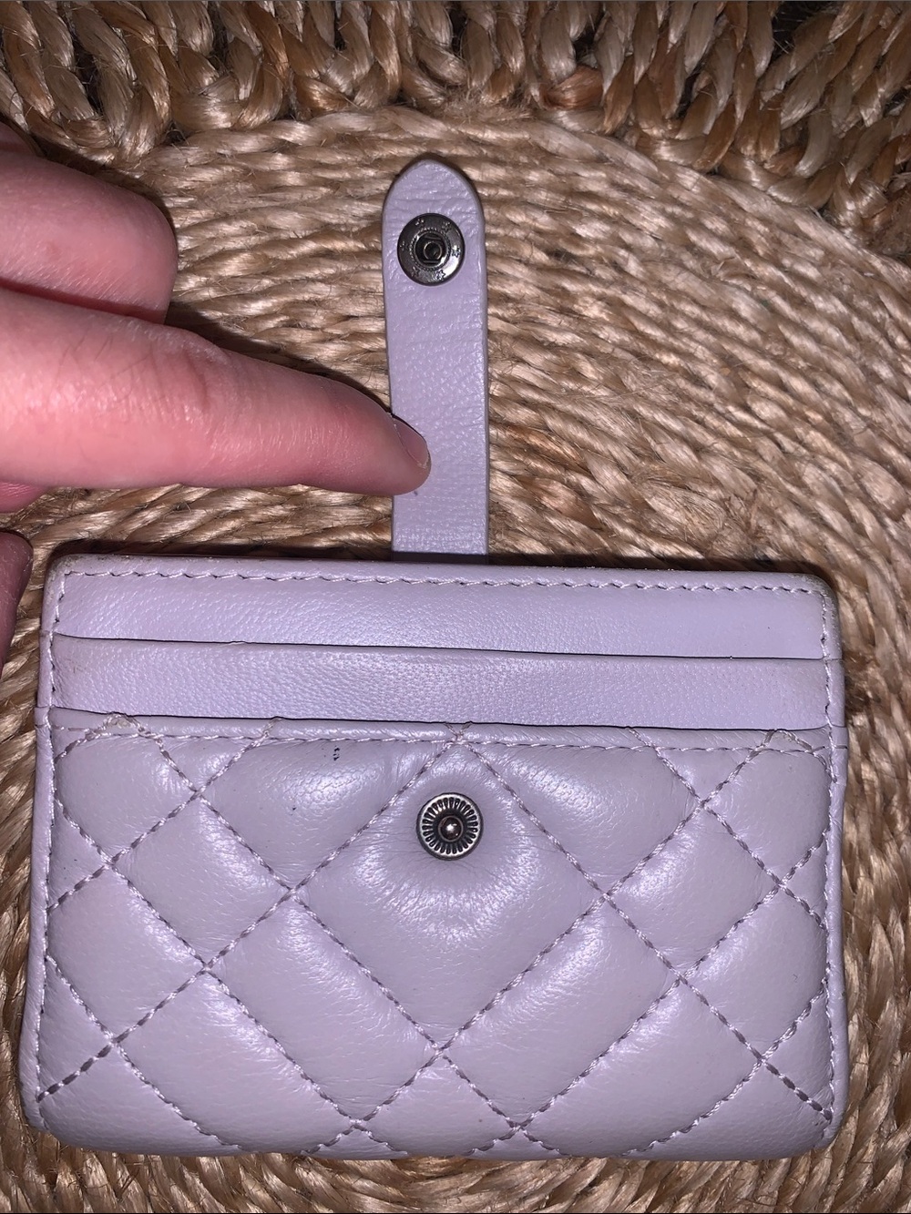 Kurt Geiger London bifold quilted lavender wallet - Picture 3 of 8